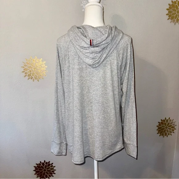 Tommy Hilfiger Sport Gray Red Blue L/S T-Shirt Hoodie 90’s Y2K‎ Ladie’s Small - Picture 5 of 11